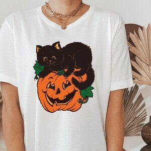 Vintage Halloween Unisex T shirt, Pumpkin Halloween Shirt, Pumpkin Shirt